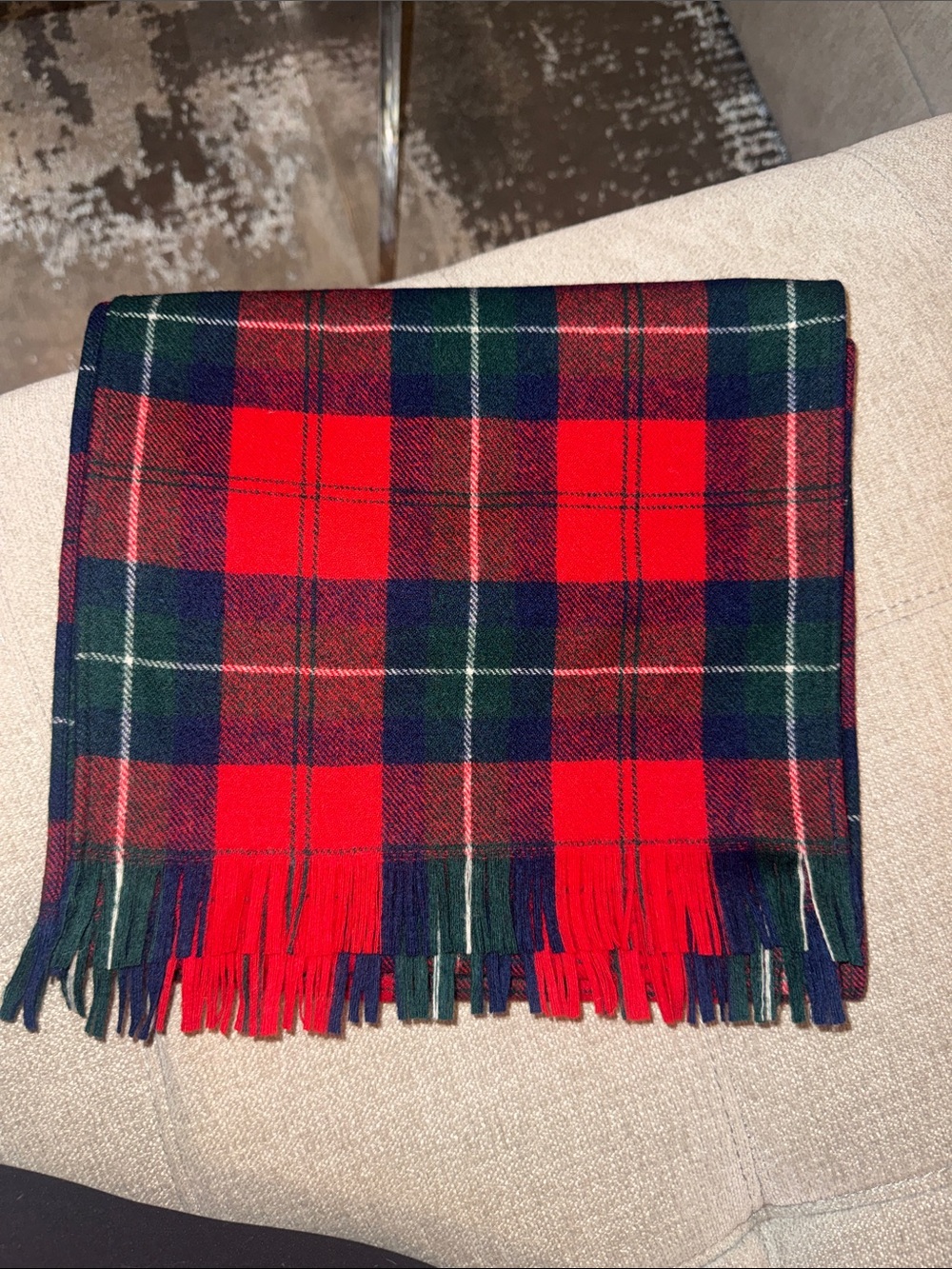 Plaid Tartan Throw Blanket - Red & Green